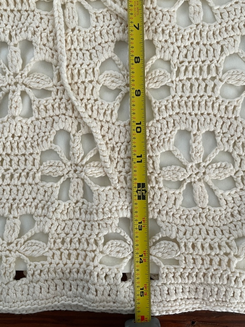 Mable Crochet Set—Top and Skirt. Floral. Cream. Small. - Picture 8 of 14